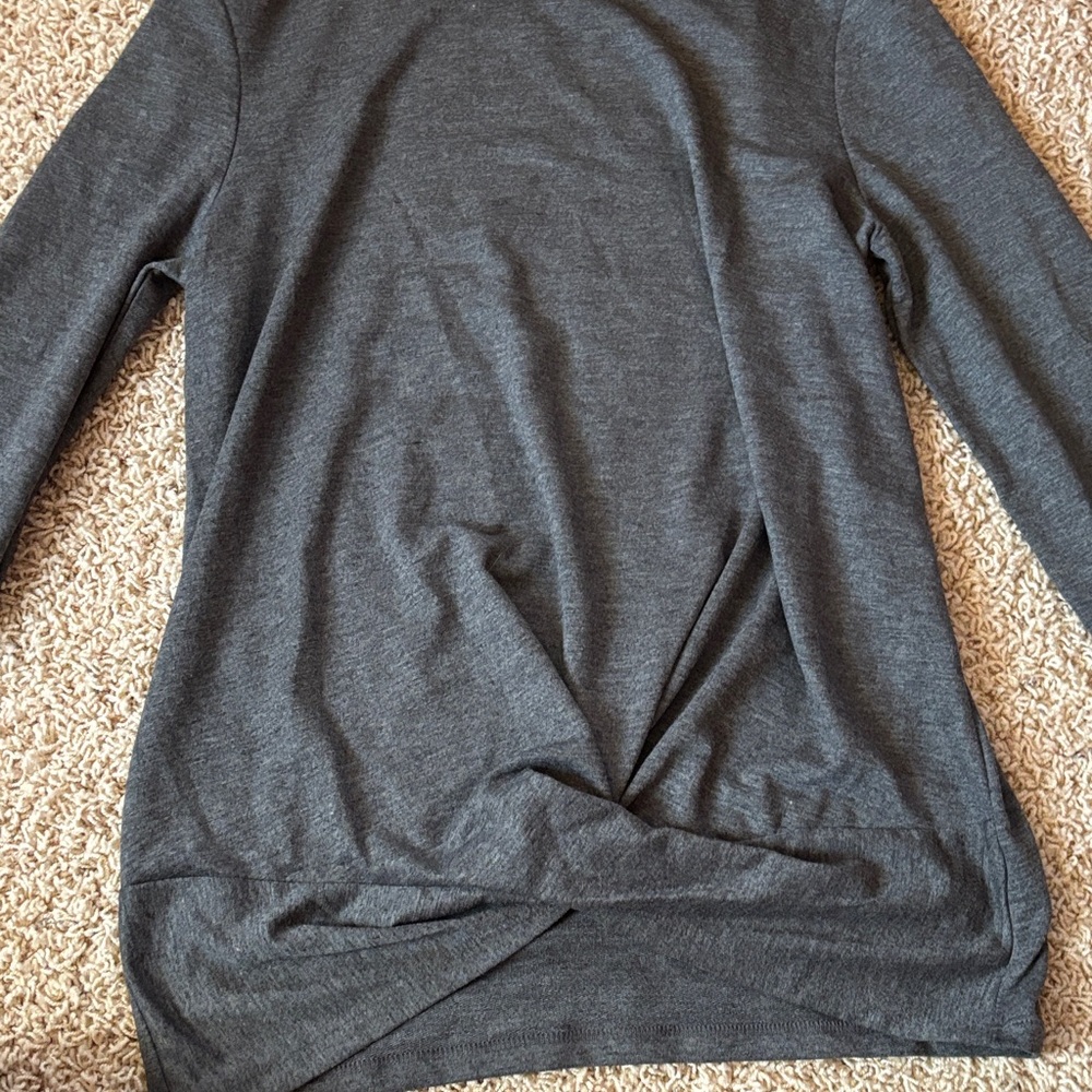 Maurices Charcoal Twist Back Top